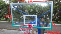 Outdoor tempered glass basketball board outdoor adult basketball basketball rebound aluminum alloy edge thickened glass