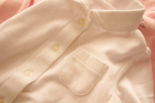 Áo sơ mi nữ dài tay cotton Nhật Bản áo sơ mi cotton tròn cổ áo sơ mi trắng cho học sinh sơ mi kẻ sọc cá tính cho bé