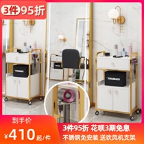  Barber shop small cabinet tool table Hair salon shelf Hair salon tool cabinet Barber hot dyeing bar cart trolley