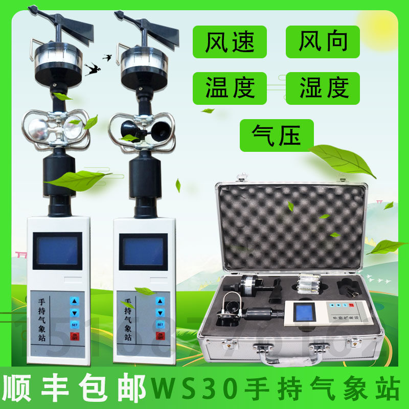 WS30 handheld weather instrument Weather station portable five-parameter small observation monitoring mobile environment comprehensive wind speed DEM6