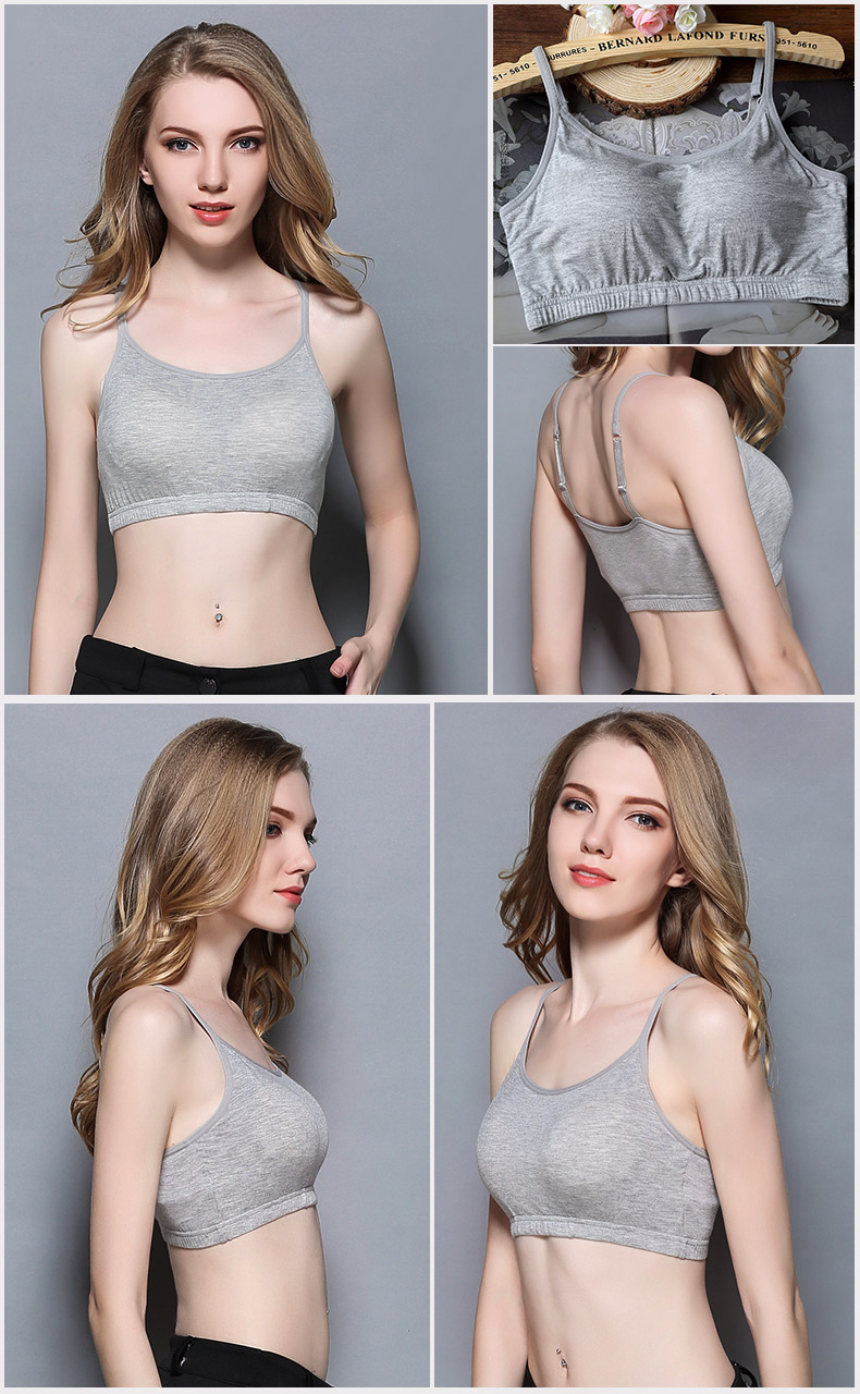 Áo yếm nữ ống hàng đầu được bọc bằng đồng thau Bras Bra với áo lót thể thao Đồ lót dưới cùng Modal Summer Anti-Light áo lót không gọng