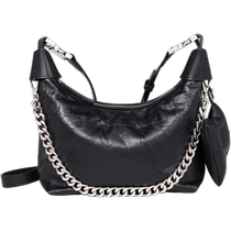 Viney bag womens 2024 new dumpling bag genuine leather womens bag armpit crossbody bag hobo chain crescent bag