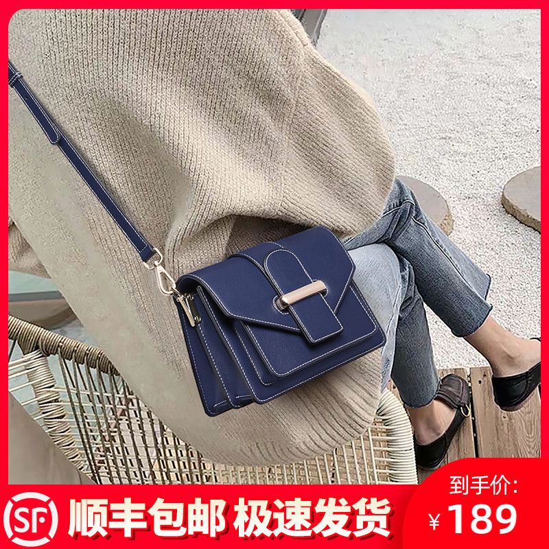 Small ck bag women's bag new 2020 leather messenger bag summer joker ins tide small square bag 2021 shoulder bag