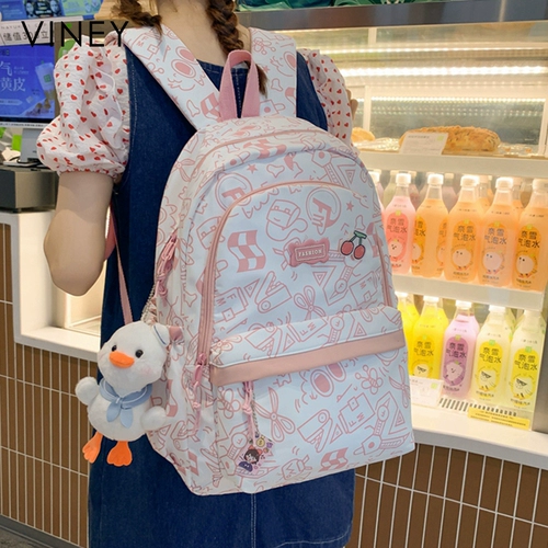 Viney Ранец, сумка через плечо, милый вместительный и большой универсальный рюкзак, для средней школы
