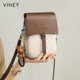 Viney bolso para teléfono móvil bolso de mujer 2025 nuevo bolso cruzado Otoño e Invierno de gama alta mini bolso de hombro pequeño ligero de cuero