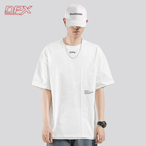DPX homemade summer new logo solid color classic T-shirt Joker round neck short sleeve tide men loose body shirt Half sleeve
