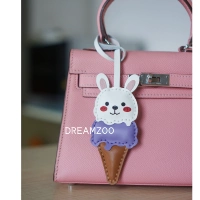 Белая+светло -фиолетовая кожаная веревка