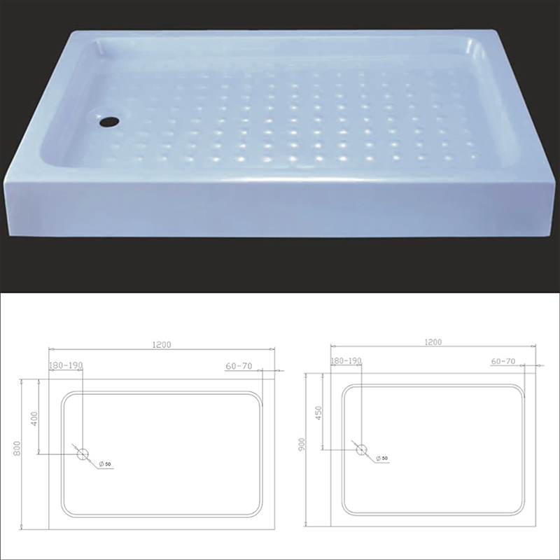 Shower room base first single straight drop thickened shower chassis acrylic square delivered to the bottom basin of the shower room-Taobao
