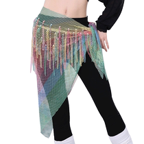 Belly dance hip scarf triangle scarf waist chain mesh diamond waist scarf multi-layer hot diamond tassel waist curtain group versatile performance