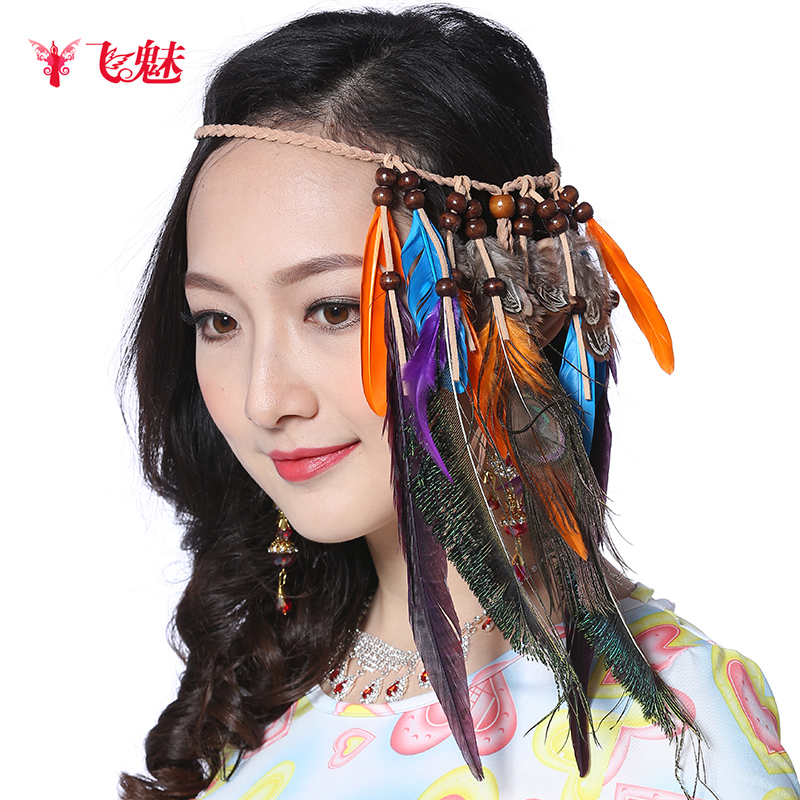 Flying Phantom belly dance Indian accessories wood beads 2022 new bohemian ethnic wind hippie stream suhair accessories