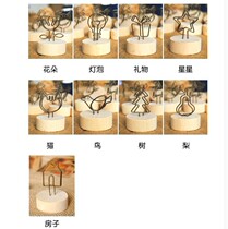 Round Tian Garden Creative Log Iron Art Poop Sign Clip Message Clip Pence Clip 11 Pick Box Dress