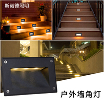 Ground Light Recessed Led Outdoor Waterproof Stairs Gangway Step Light Side Luminous Spotlight Step Light Wall Corner Lamp