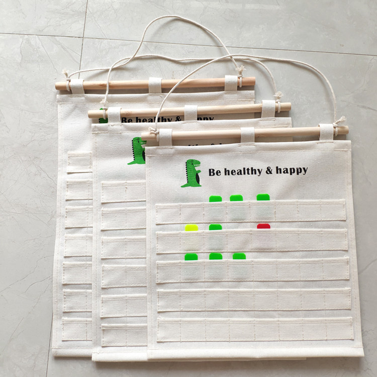 Kindergarten morning inspection card bag Health card display bag