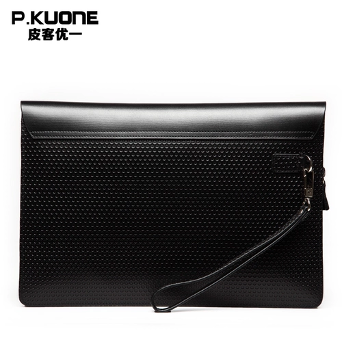 Сумка с петлей на руку, вместительная и большая маленькая сумка клатч для документов, из натуральной кожи