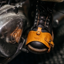 Fu Lu garage vintage handmade leather shoes protective gear motorcycle shift gear lever protective cover shoe cover