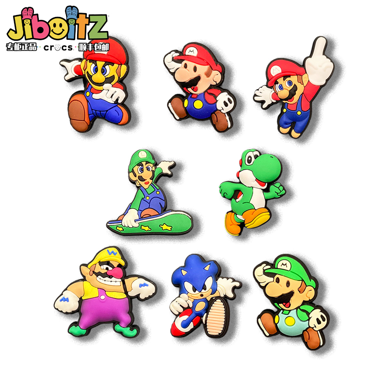 Crocs Shoe Accessories Suitable for Crocs, Shoe Charms, Decorative Buckles, Mario Cartoon Shoe Charms, Accessories, Shoe Decorations