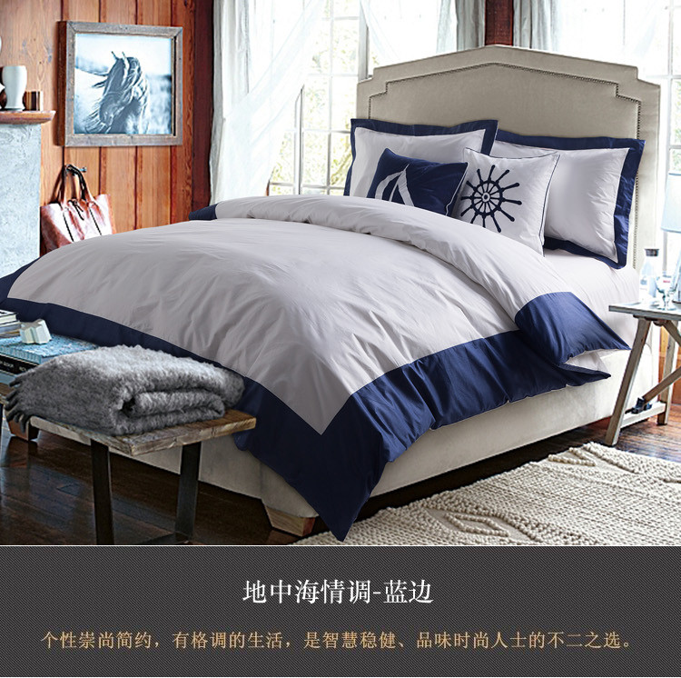 Bộ đồ giường khách sạn năm sao màu trắng satin satin khách sạn giường và bữa sáng khách sạn tùy chỉnh bốn mảnh - Bộ đồ giường bốn mảnh chăn đệm