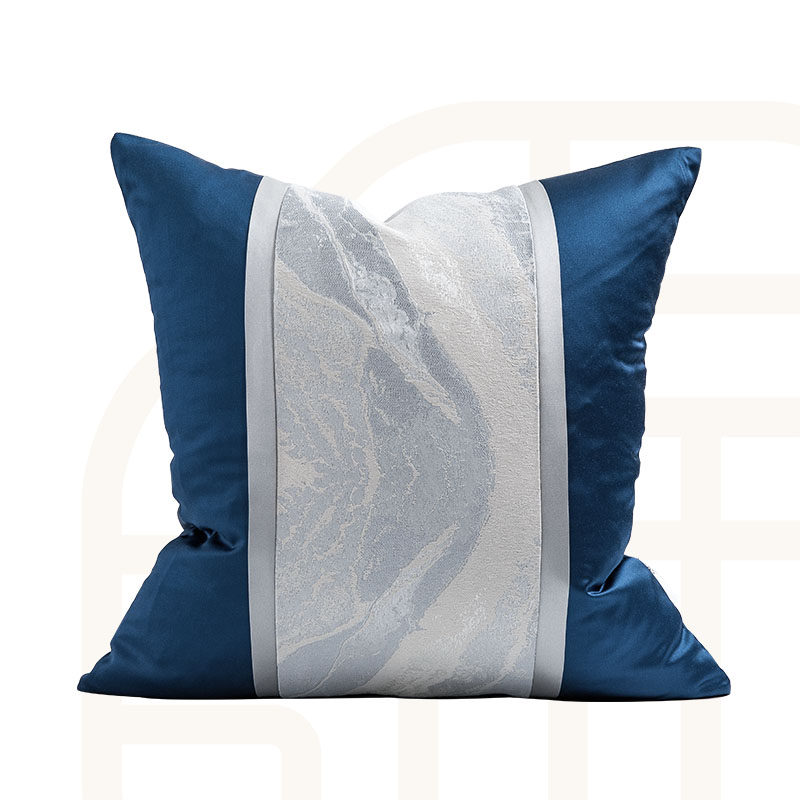 (Manyuan) New Chinese Light Luxury Pillow with Core Model Room Soft Sofa Pillow Bedroom Bedside Back Cushion Cover