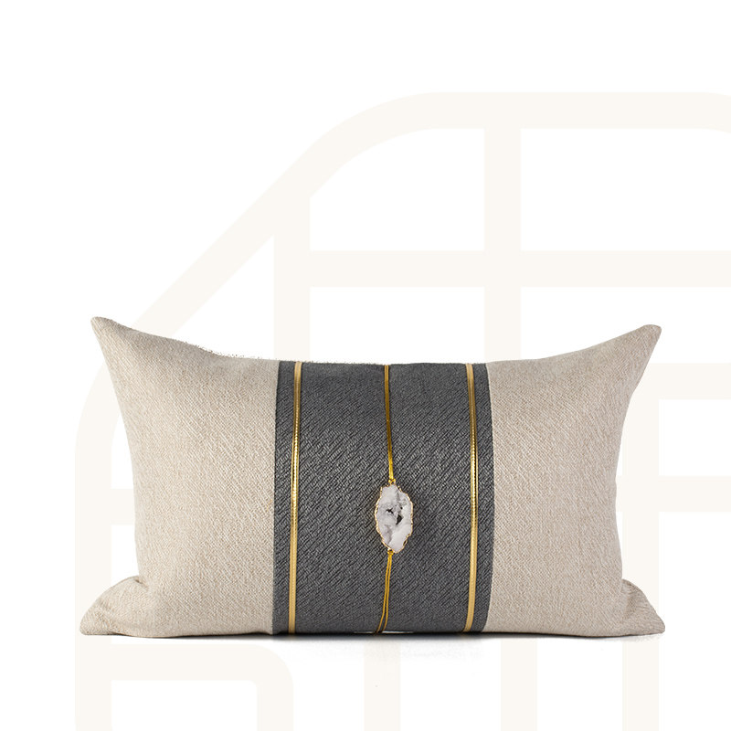 (Manyuan) New Chinese Light Luxury Pillow Model Room Living Room Sofa Pillow Cushion Bedroom Bedside Back Lumbar Pillow