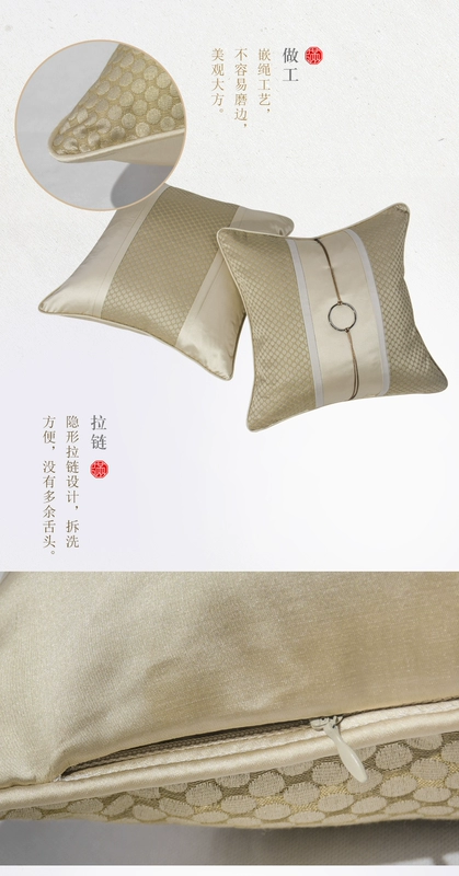 Mới Trung Quốc Light Luxury Gối Soft Pack Model Room Sofa Đệm Giường tựa lưng với Gối Trang trí Túi tựa lưng Gối ngủ đa năng dành cho nhân viên văn phòng
