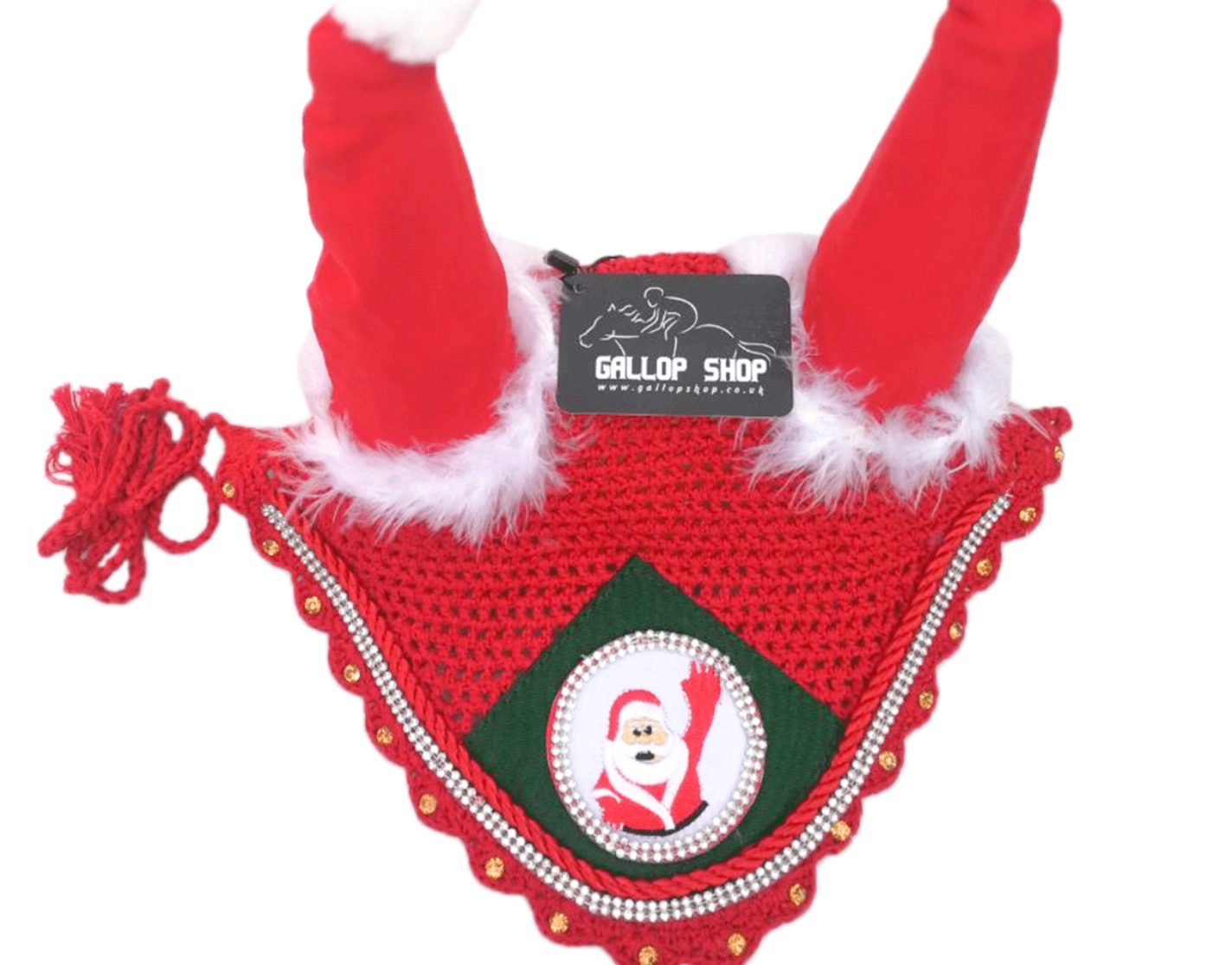 British imported Gallop Christmas horse ear cups full diamond New Year New Year New Year New Year Gift Knight Equestrian Equipment
