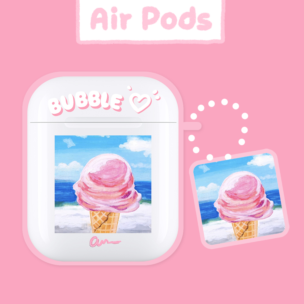 funnyns transparent ice cream airpodspro3 protective case tpu apple 1 2 wireless bluetooth headset soft case