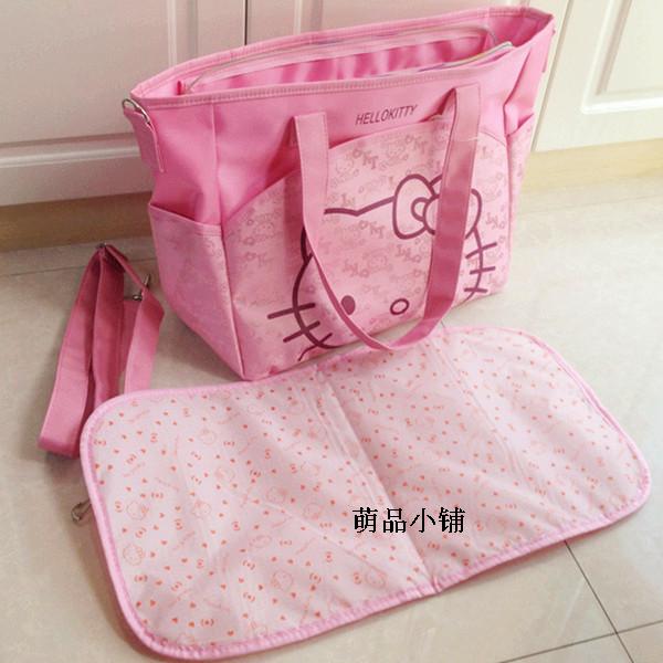 Kitty đa chức năng xác ướp túi dễ thương vai chéo công suất lớn mẹ và con gói phim hoạt hình xách tay túi duffel