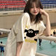Short-sleeved design niche cartoon lamb pure cotton women