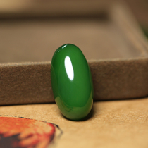 Hyeon Bei and Tian Yubi jade Jade Jewelry Ice Bottom Spinach Green Russian and Bite Old stock Naked Stone Pendant 4