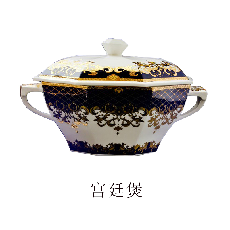 Jingdezhen ceramic tableware sets up phnom penh court European anise bowl dish dish ceramics Chinese high - end gift box