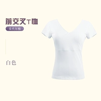 Фронт-кросс-футболка с хлопковым белым