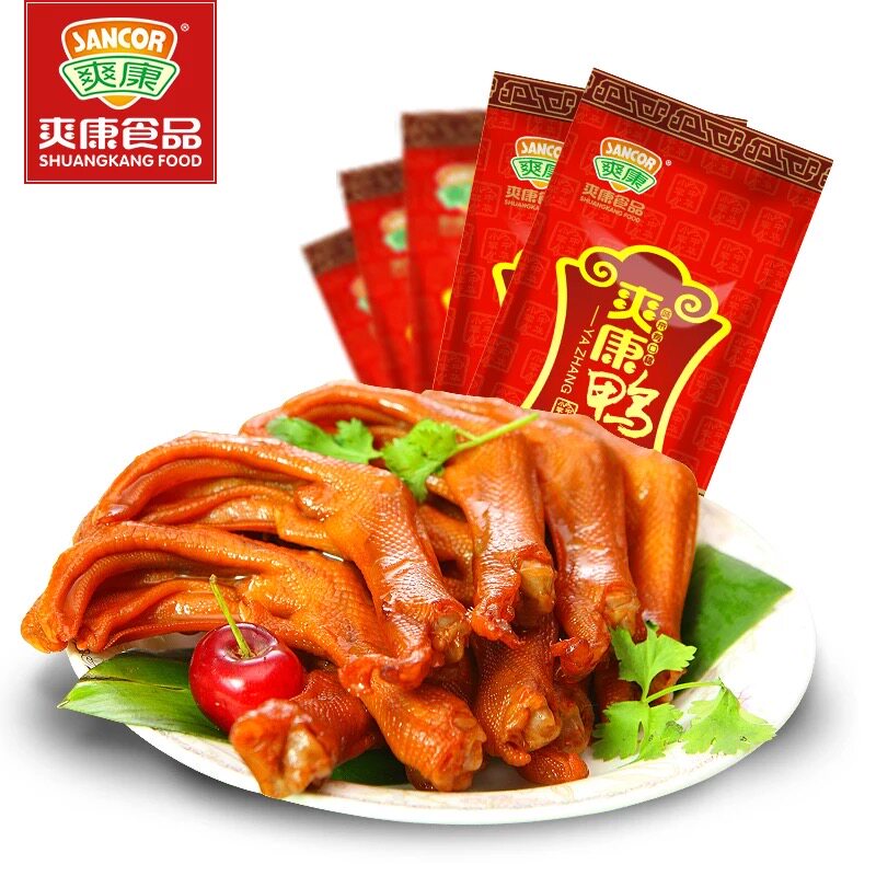 Warm canton testy with a small taste of duck dispensers weighing 500g haloes Duck Paw Duck Foot Original Taste Sauce about 15