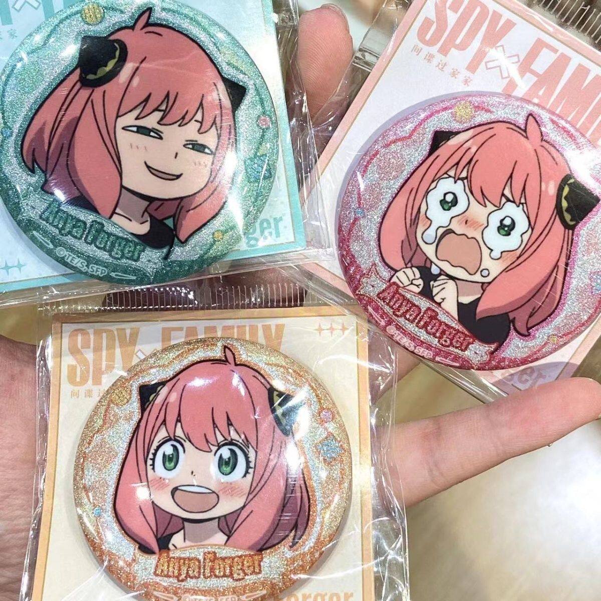 Aniya Spy Playhouse Cute Girly Heart Anime 58mm Silver Badge Fan Art Guzi