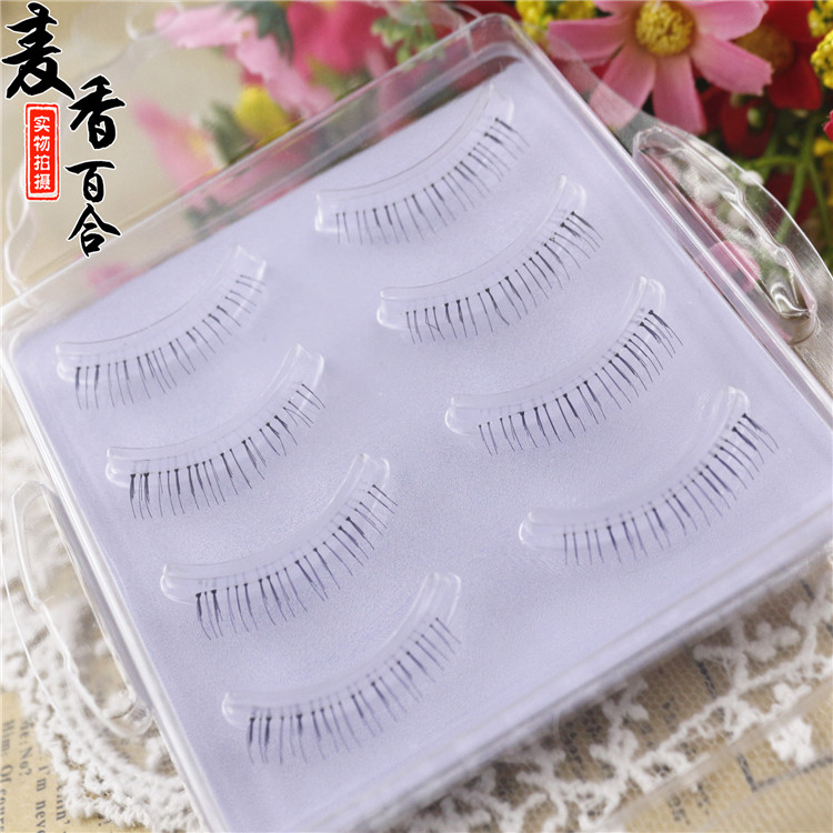 Trăng non Công chúa A08 dưới hàng mi đẹp tự nhiên mô phỏng cô dâu trang điểm sợi Rongzi 03 không khí cảm giác lông mi giả 10 lấy 1 mi giả đẹp