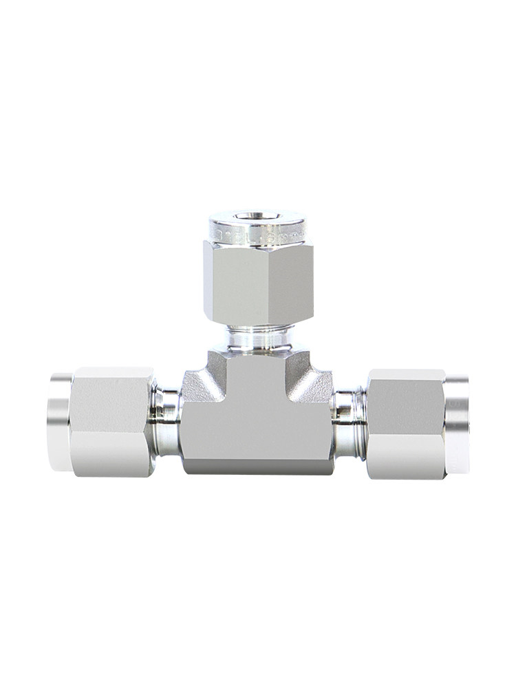 3-25mm 1/2-1 "Zoll Rohr od Kompression uino 316l Edelstahl geschmiedetes T-Stück 3-Wege-Rohrverbindungsverbinder mit unf-Gewinde mutter – Detail 2