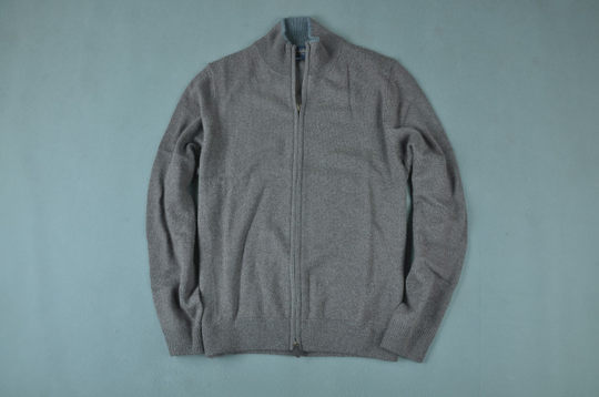 欧美休闲 男装100%merino羊毛商务休闲毛衣 拉链款