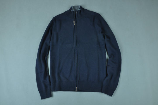 欧美休闲 男装100%merino羊毛商务休闲毛衣 拉链款