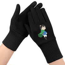 King Ranking Gloves Mens Winter Ins Plus Suede Thickening Anti-Slip Bike Warm Able to Touch Screen Net Red 2021 New