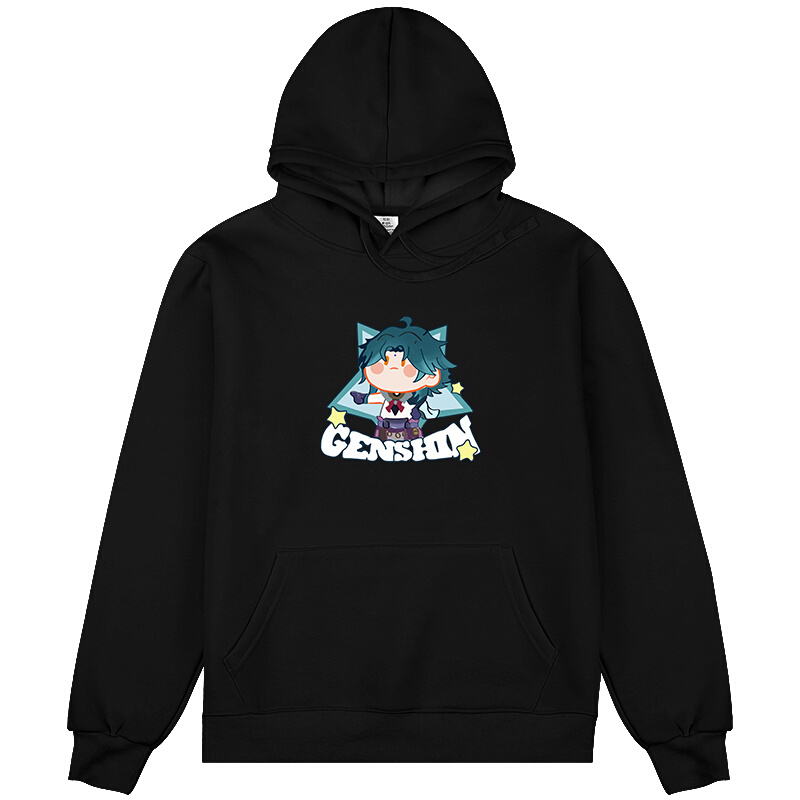 ins21 autumn/winter New Pinocos Moncées Moncos Lisecondary Metacartoon Garning-silver fox suede sweatshirt with hooded sweatshirt