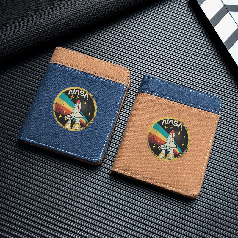 NASA NASA joint wallet men's short European and American tide card ins personality wallet student male and female card bag