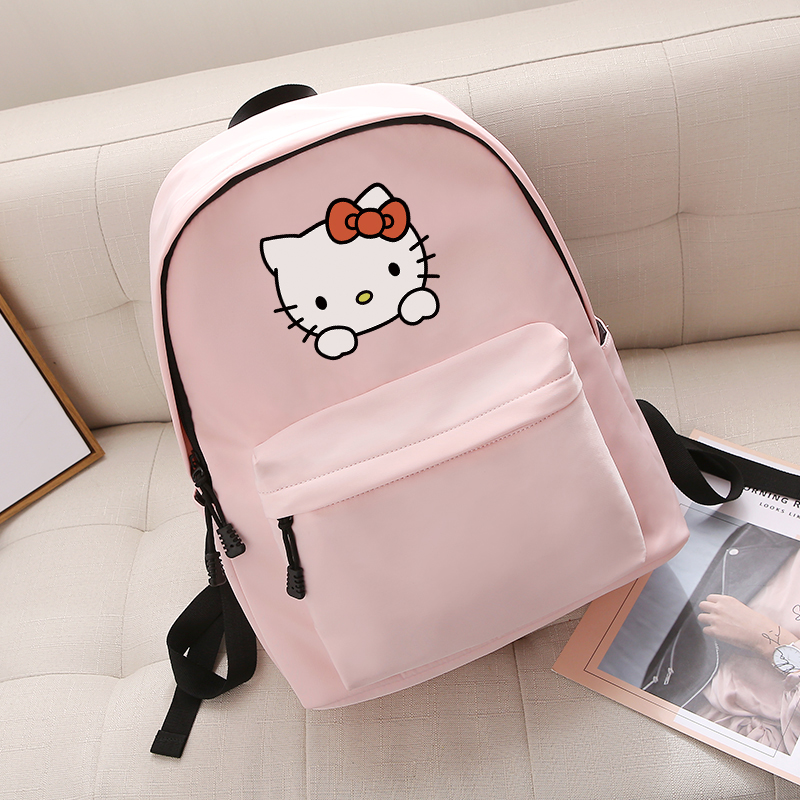 Hellohello kitty Korean version of shoulder backpack student schoolbag cartoon cute schoolbag KT cat travel bag