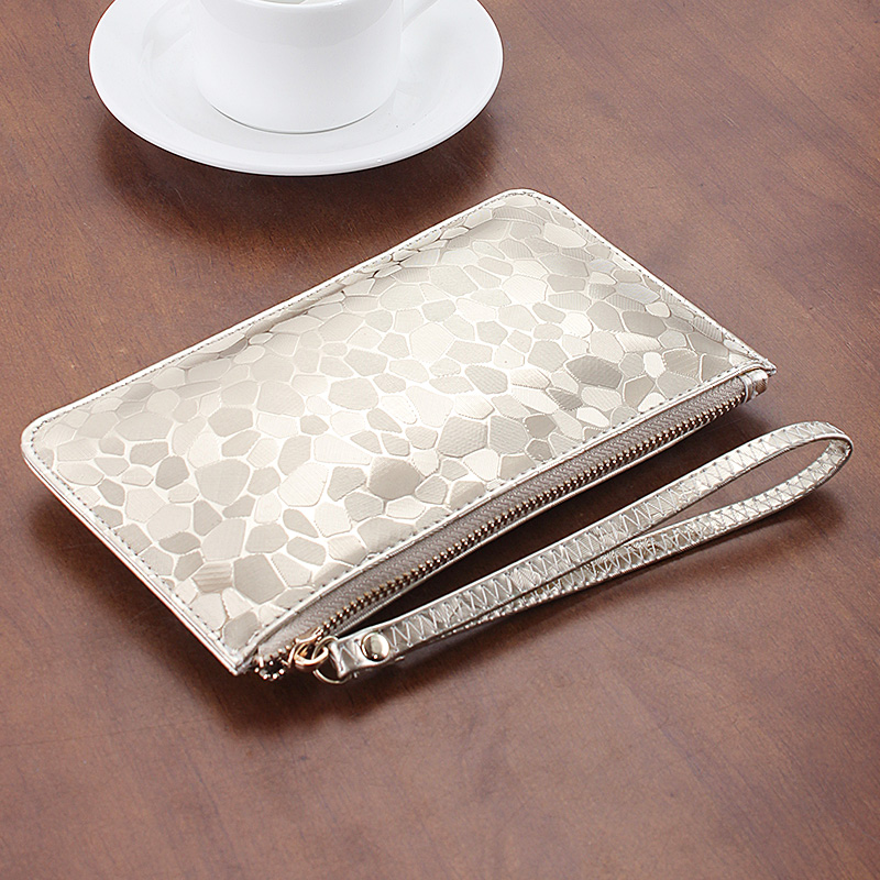 European and American wallet women's ultra-thin long version mobile phone bag coin purse bag handbag clutch small simple large capacity retro