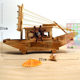 Sailing model decoration smooth sailing small wooden craft handmade boat solid wood wooden wood lettering gift wooden boat