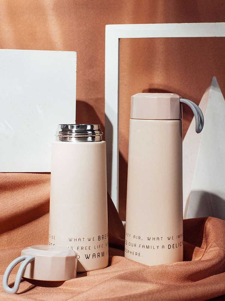 Personality thermos cup 304 Simple girls portable small student water cup Men's trend ins couple creative cup