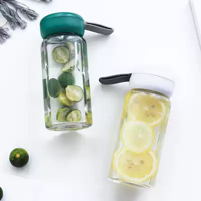 Japanese Harajuku glass water Cup portable Korean personality simple fresh Cup female student Korean creative trend male