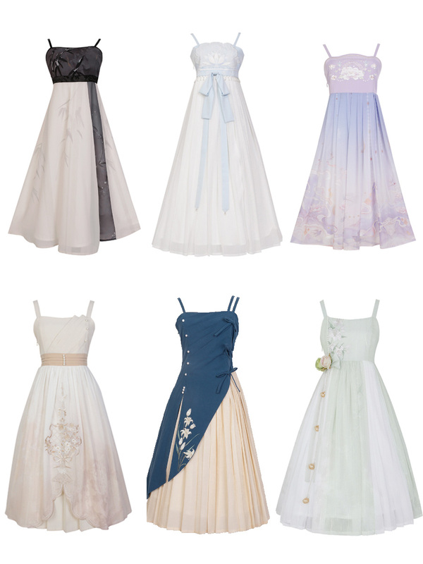 Popular Ancient-Style Suspender Dress for Women, Summer Cool Han-Style Daily Improved Dress, Chinese-Style Suspender Fairy Dress