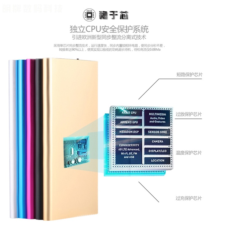 Điện thoại di động Meizu nhẹ và mỏng pro5 điện thoại di động 20000 mA lưu ý quyến rũ màu xanh E3s phổ quát sạc MX5 kho báu tối đa - Ngân hàng điện thoại di động sạc dự phòng veger