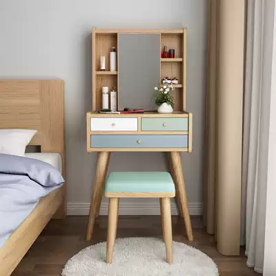 Bedroom dressing table storage cabinet integrated small modern simple Nordic dressing table Net red ins style makeup table