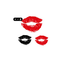Lips Lipstick red lip print tattooed waterproof anti-perspiration lovers kiss men and women personalities lasting tattooed stickers