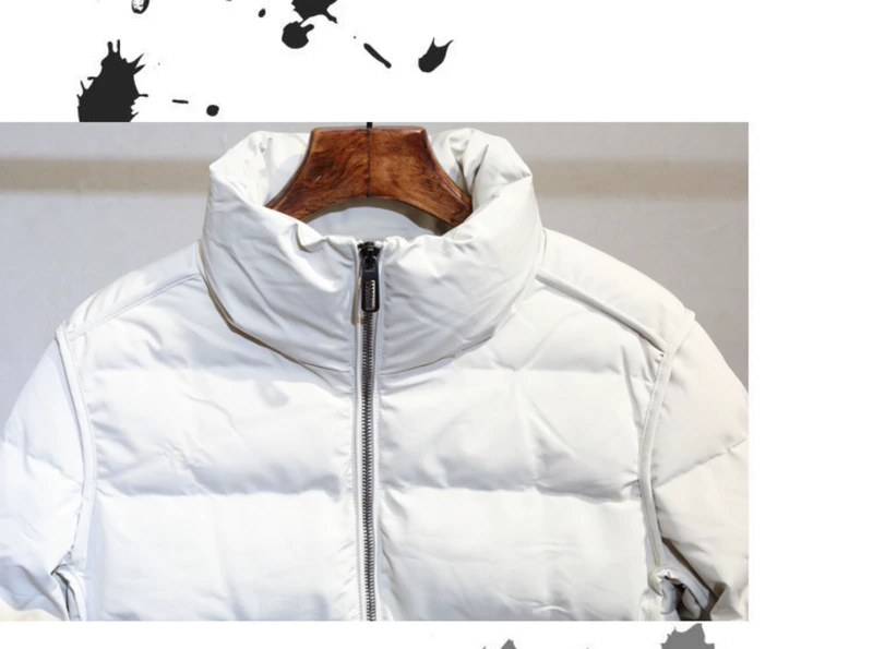 Phiên bản Hàn Quốc của áo thun cổ đứng nam cotton Xã hội thanh niên màu sắc đa năng ấm áp quần áo cotton đẹp trai áo khoác mỏng áo khoác dạ nam